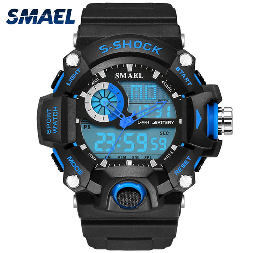 SMAEL Outdoor Sport Watches Miliraty Army Men Wristwatch with Pu Strap Perfect Gift Casual Sport Watch  Automatic Watch WS1385