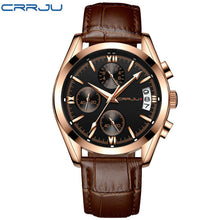 Load image into Gallery viewer, Leather Waterproof Watch